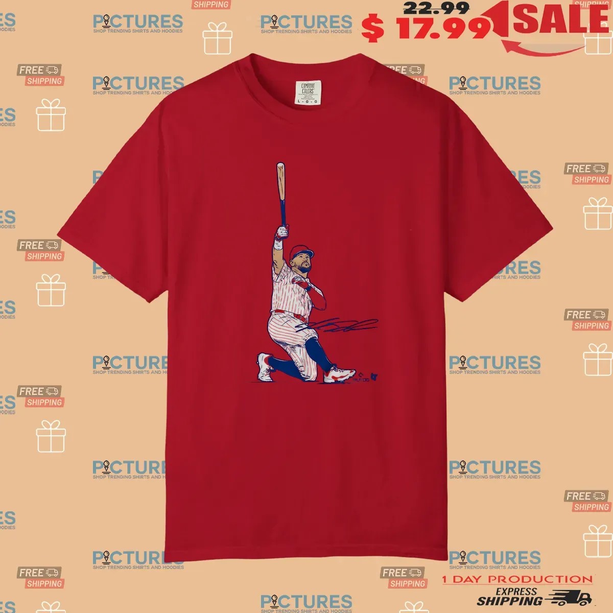 Kyle Schwarber Philadelphia Phillies Swing-Off Superstar Pose Signature T Shirt
