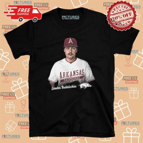 Landon Beidelschies Arkansas Razorbacks Portrait T Shirt
