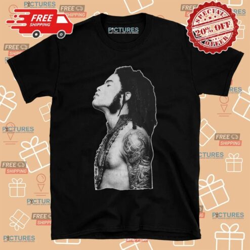 Lenny Kravitz Profile Outline T Shirt