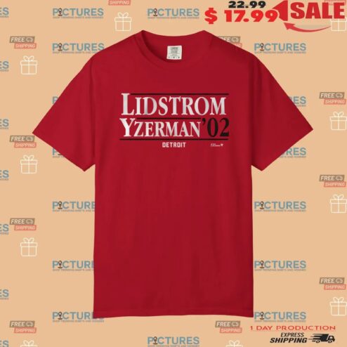 Lidstrom Yzerman '02 Detroit Red Wings The Alumni T Shirt