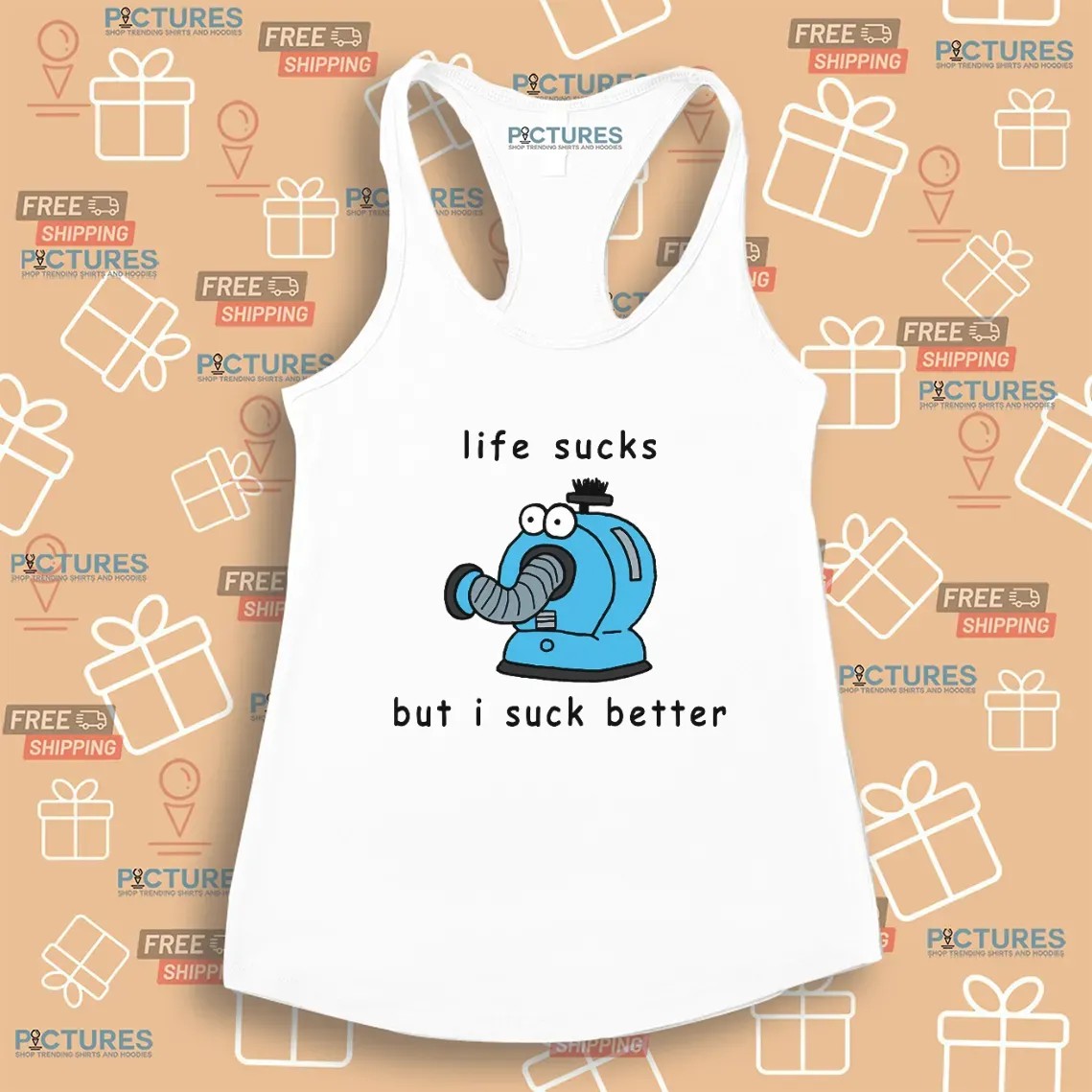 Life Sucks But I Suck Better Teletubbies Noo Noo T Shirt