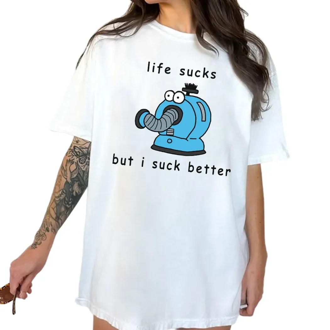 Life Sucks But I Suck Better Teletubbies Noo Noo T Shirt
