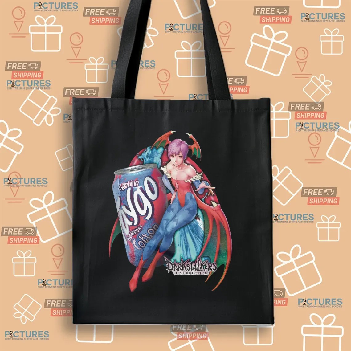 Lilith Aensland Darkstalkers Resurrection Faygo Cotton Candy Soda Mashup T Shirt
