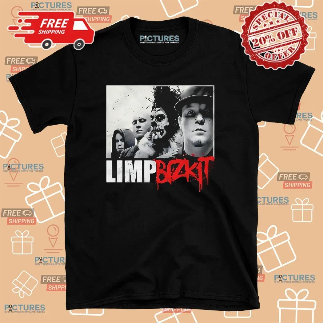 Limp Bizkit Grunge Portrait Band Members Metal T Shirt