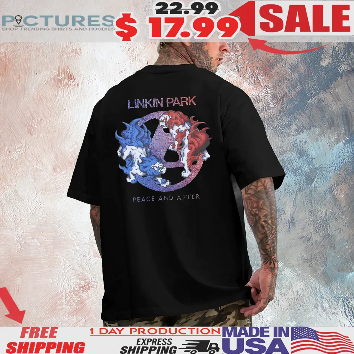 Linkin Park Peace and After From Zero World Tour 2025 Japan Komainu T Shirt