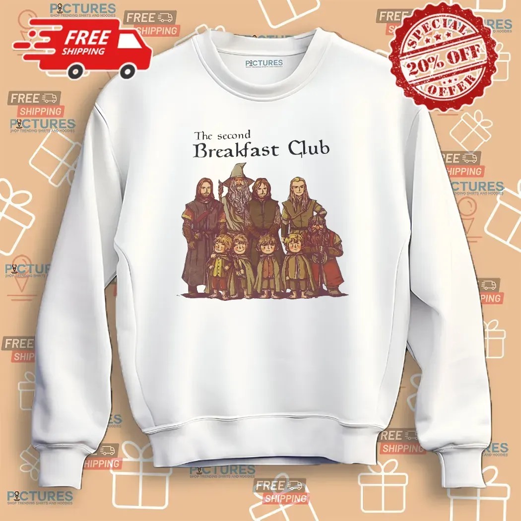 Lord Of The Rings Cartoon The Second Breakfast Club T Shirt