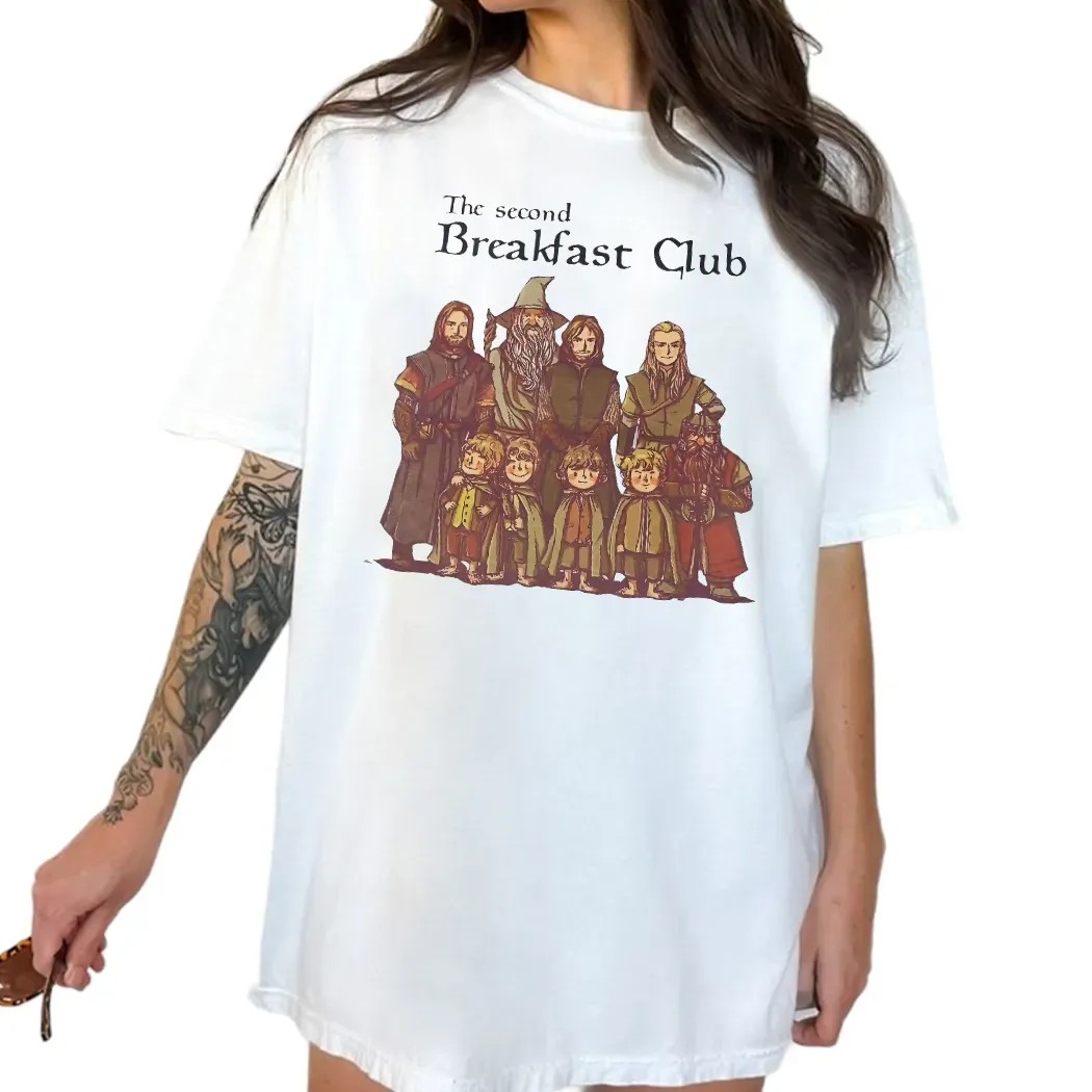 Lord Of The Rings Cartoon The Second Breakfast Club T Shirt