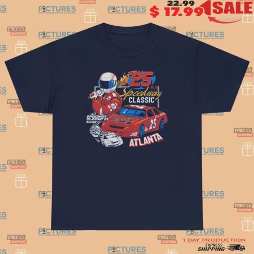 MLB Speedway Classic 2025 Atlanta Braves Baseball Racing T Shirt