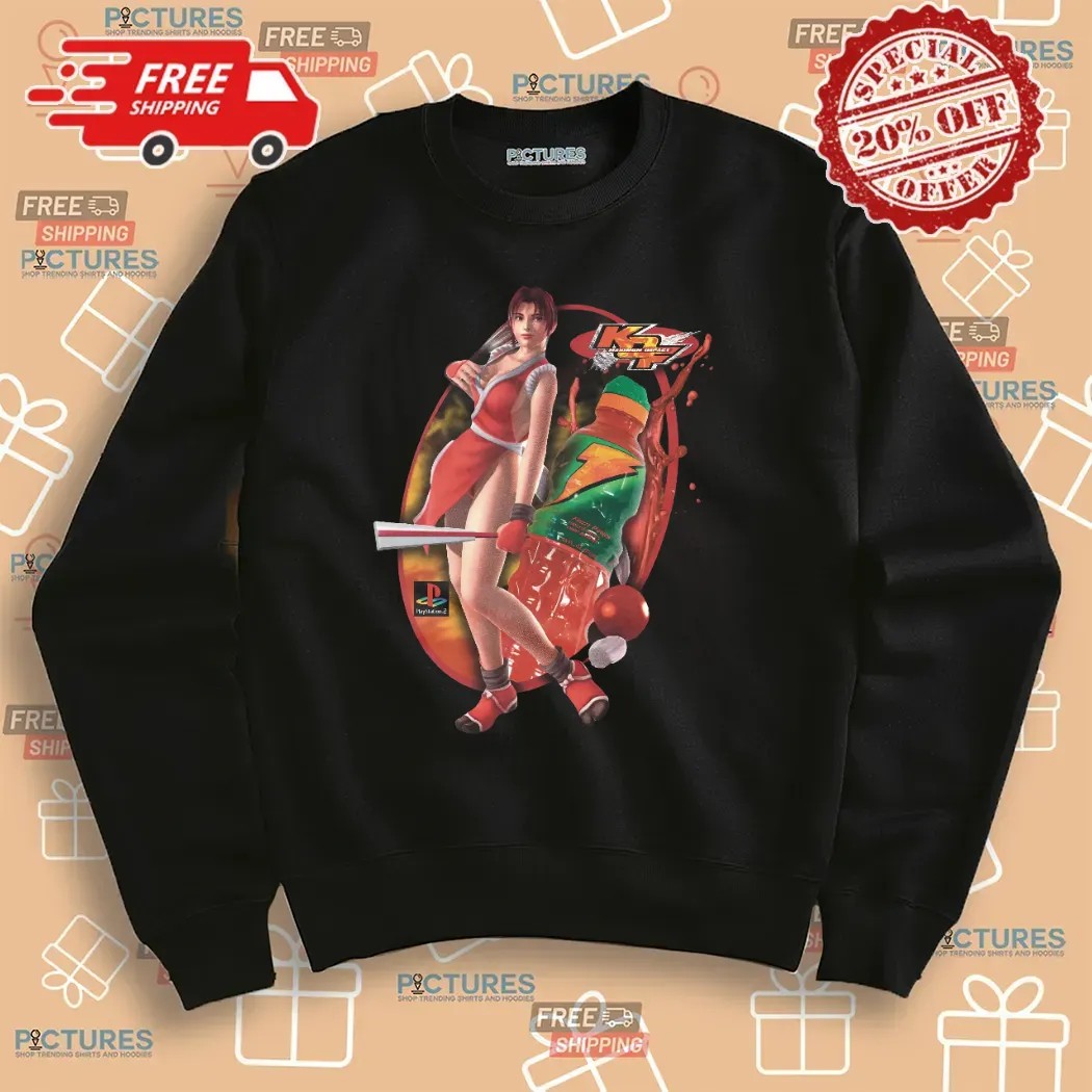 Mai Shiranui KOF Maximum Impact Gatorade drink Gaming Character Graphic T Shirt