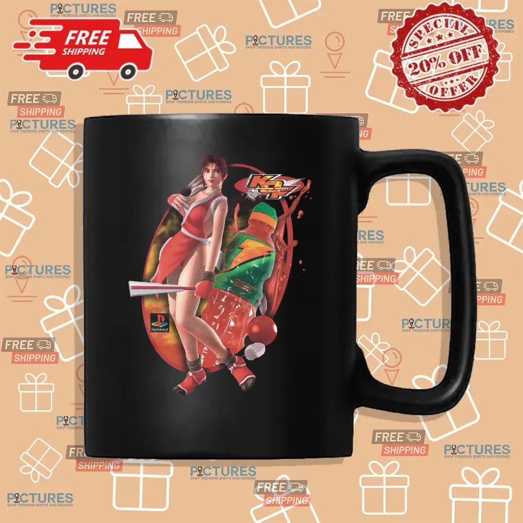 Mai Shiranui KOF Maximum Impact Gatorade drink Gaming Character Graphic T Shirt