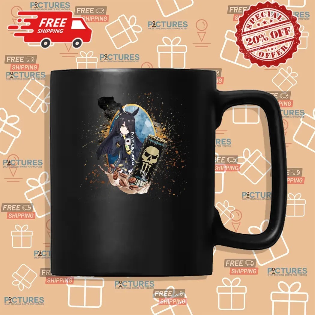 Manhattan Cafe Uma Musume Pretty Derby Monster Killer Brew Mean Bean Energy Drink Anime T Shirt