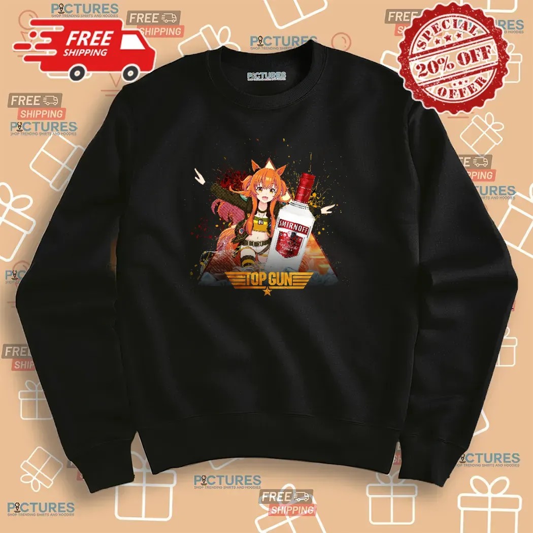Mayano Top Gun Umamusume Pretty Derby Smirnoff Vodka Anime T Shirt