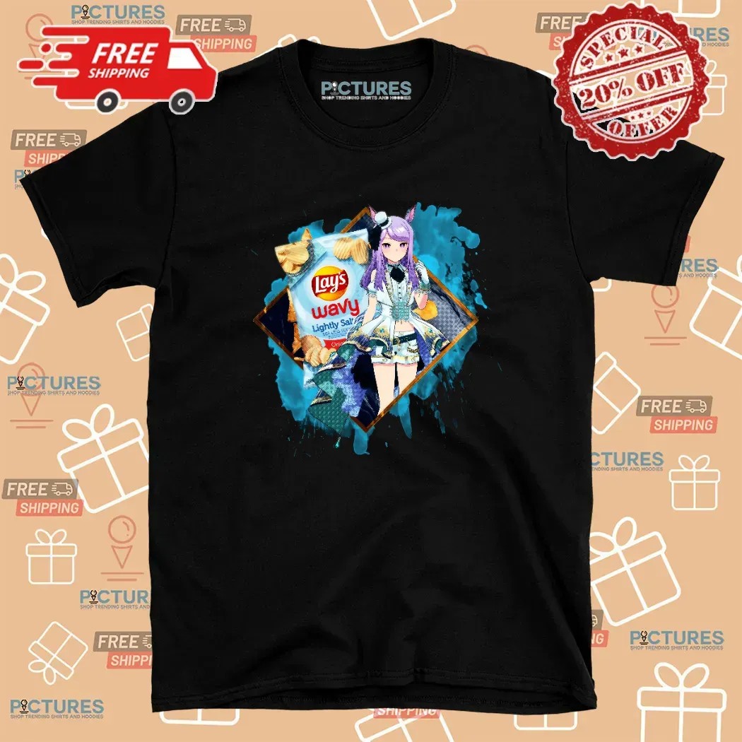 Mejiro McQueen Umamusume Pretty Derby Lay's Wavy Lightly Salted Potato Chips Anime T Shirt