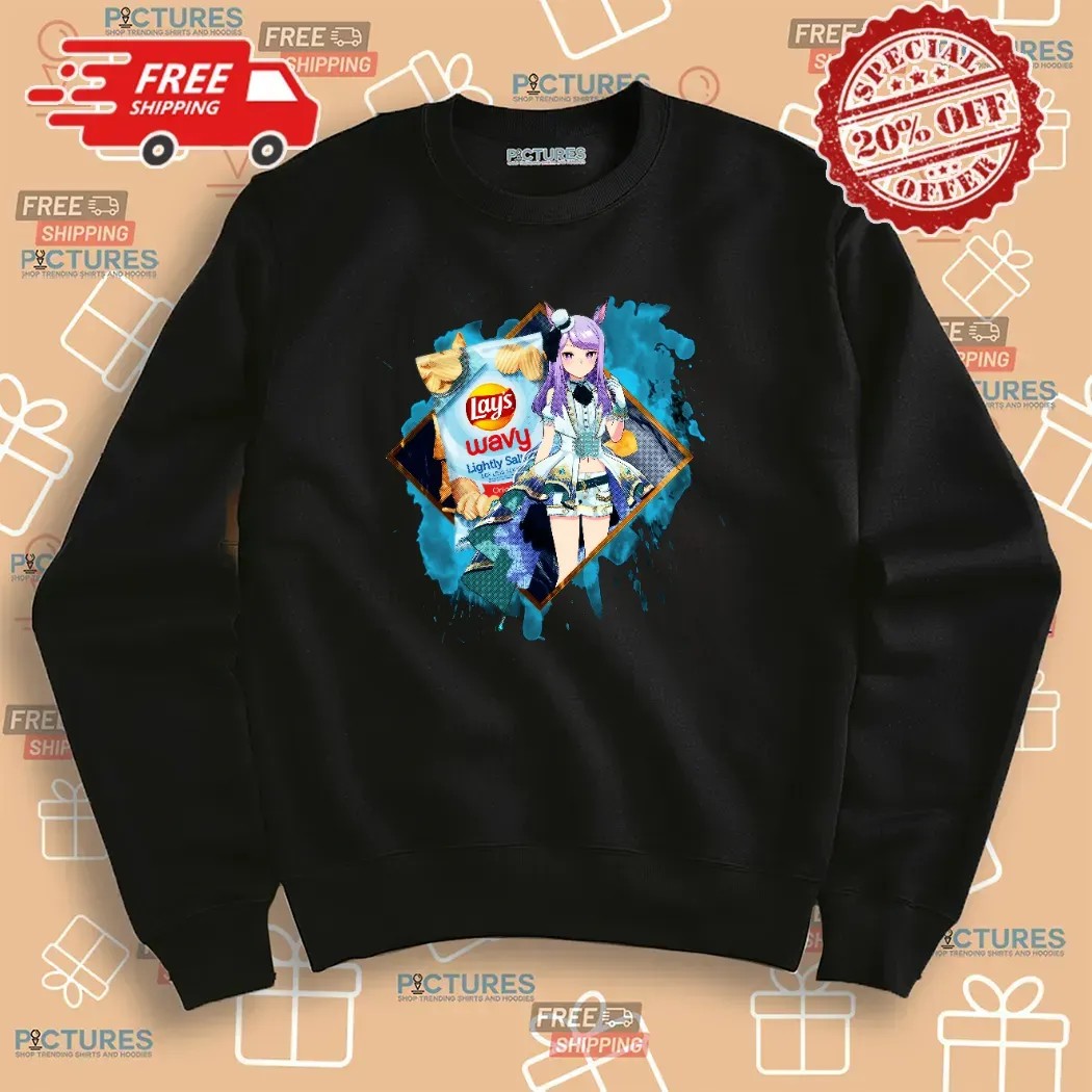 Mejiro McQueen Umamusume Pretty Derby Lay's Wavy Lightly Salted Potato Chips Anime T Shirt