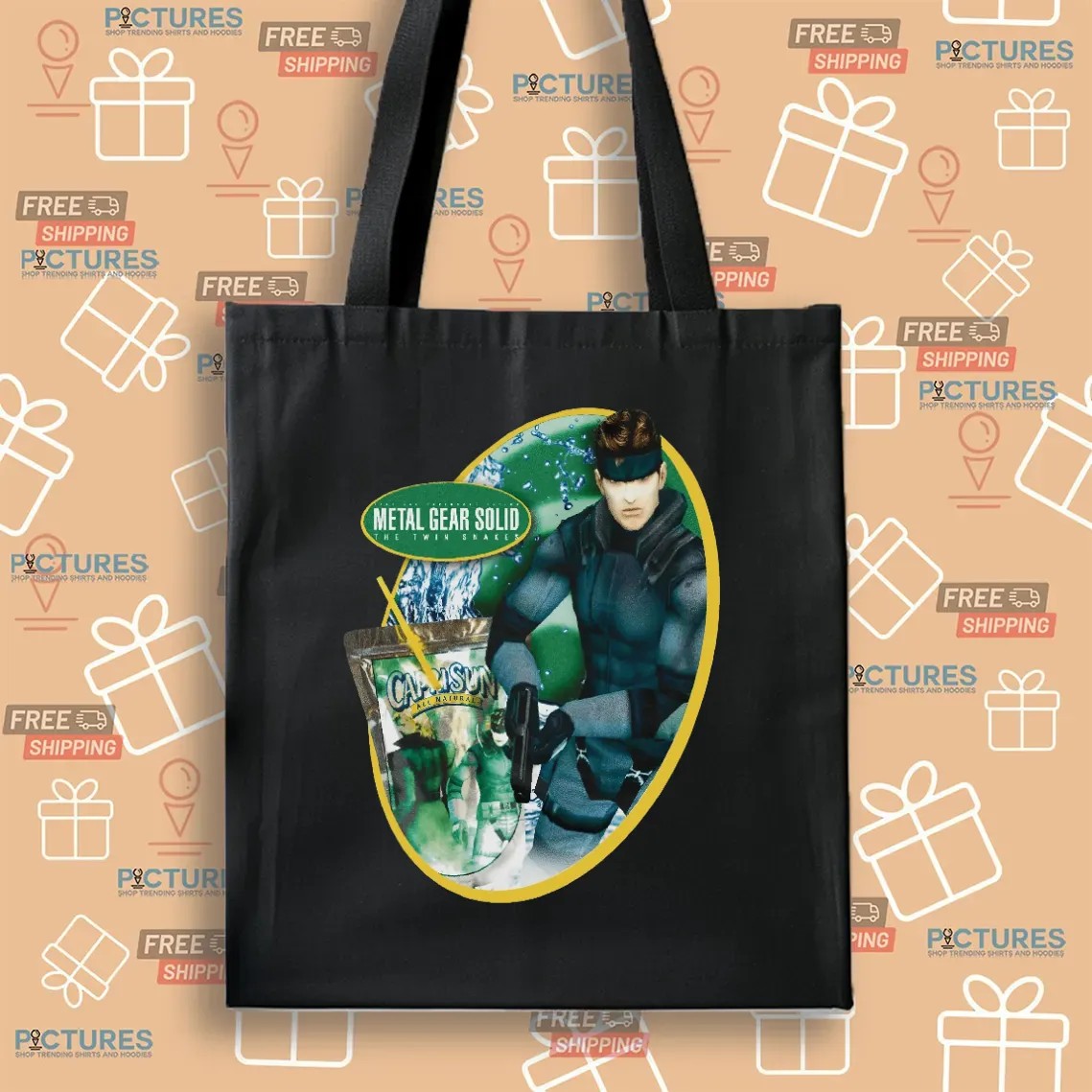 Metal Gear Solid The Twin Snakes Capri Sun All Natural Mashup T Shirt