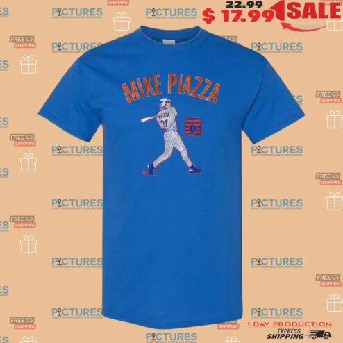 Mike Piazza Slugger Swing Baseball Player T Shirt