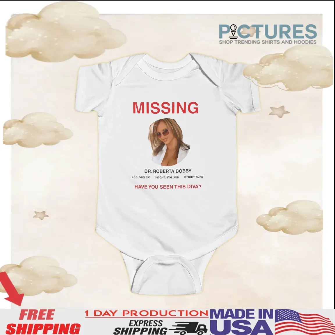 Missing Dr Roberta Bobby Ageless Have You Seen This Diva T Shirt