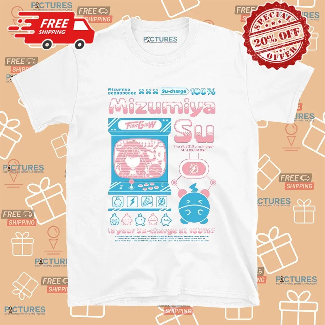 Mizumiya Su hololive VTuber Su-Charge Glow T Shirt