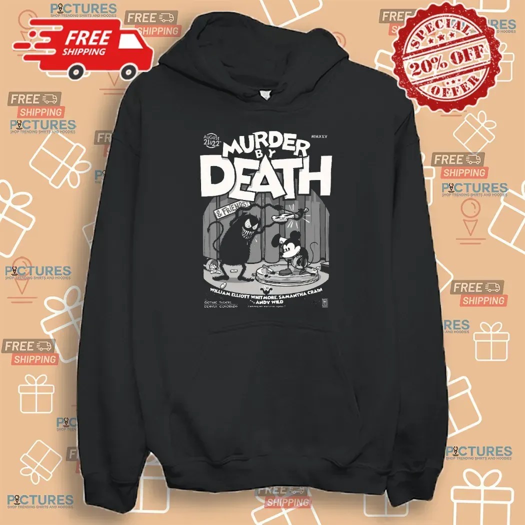 Murder By Death Denver Colorado 2025 Shows Poster At Gothic Theatre On August 21 22 Retro Mickey Show Poster T Shirt
