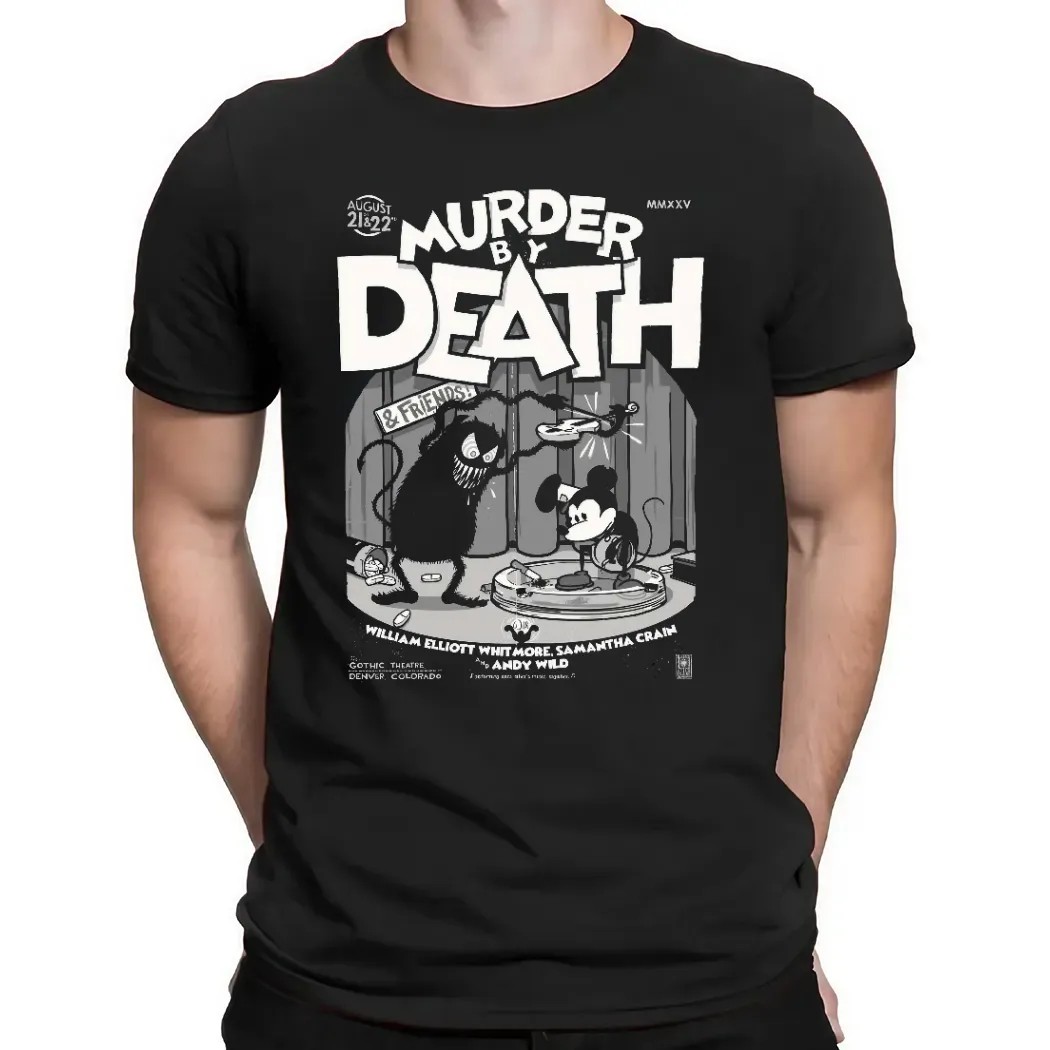 Murder By Death Denver Colorado 2025 Shows Poster At Gothic Theatre On August 21 22 Retro Mickey Show Poster T Shirt