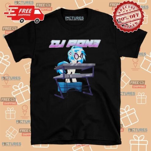 My Little Pony DJ Pon-3 Vinyl Scratch EDM Unicorn Graphic T Shirt