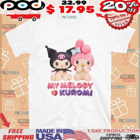 My Melody and Kuromi Duo Pastel Pink T Shirt
