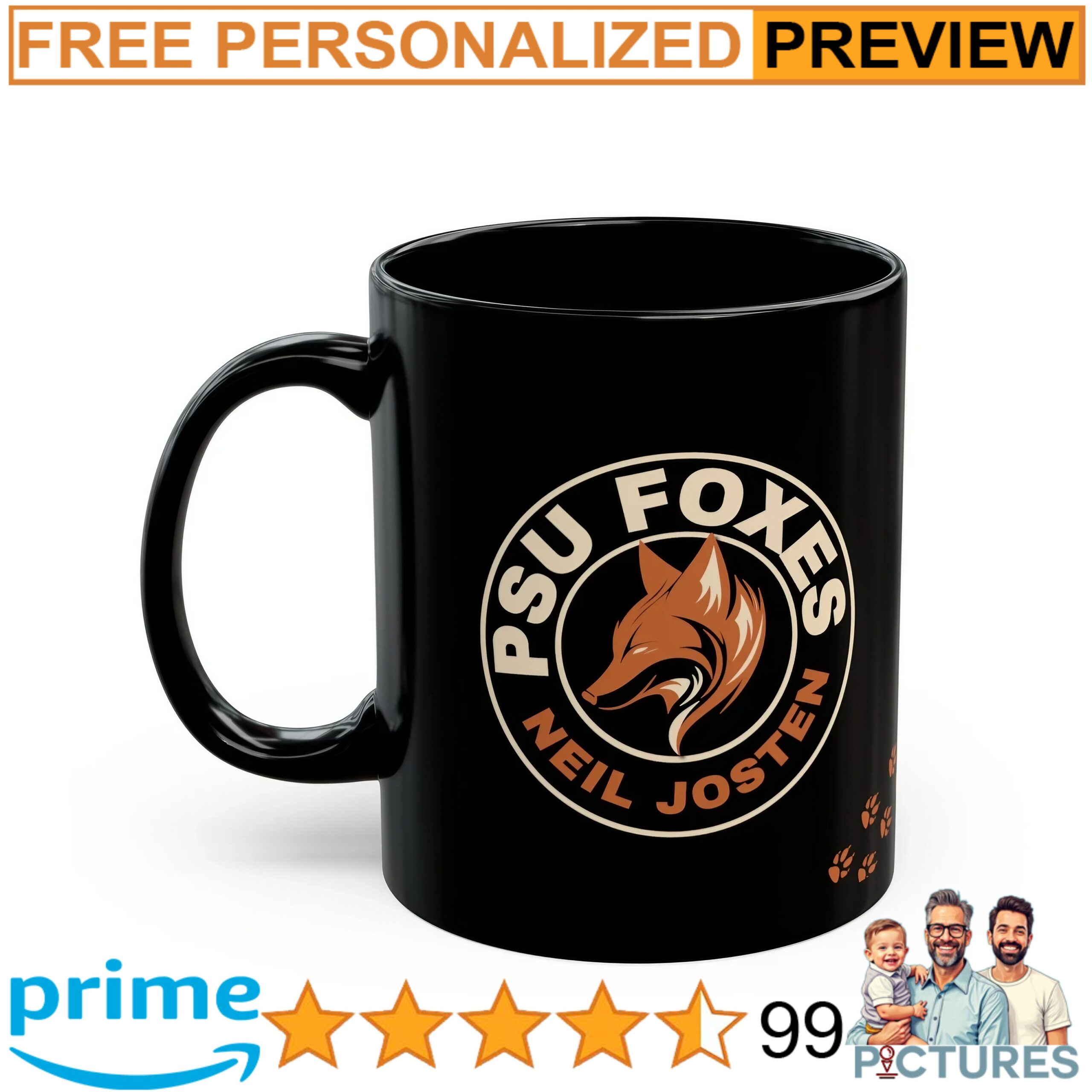 Neil Josten 10 AFTG Palmetto State University Foxes All For The Game Exy Mug