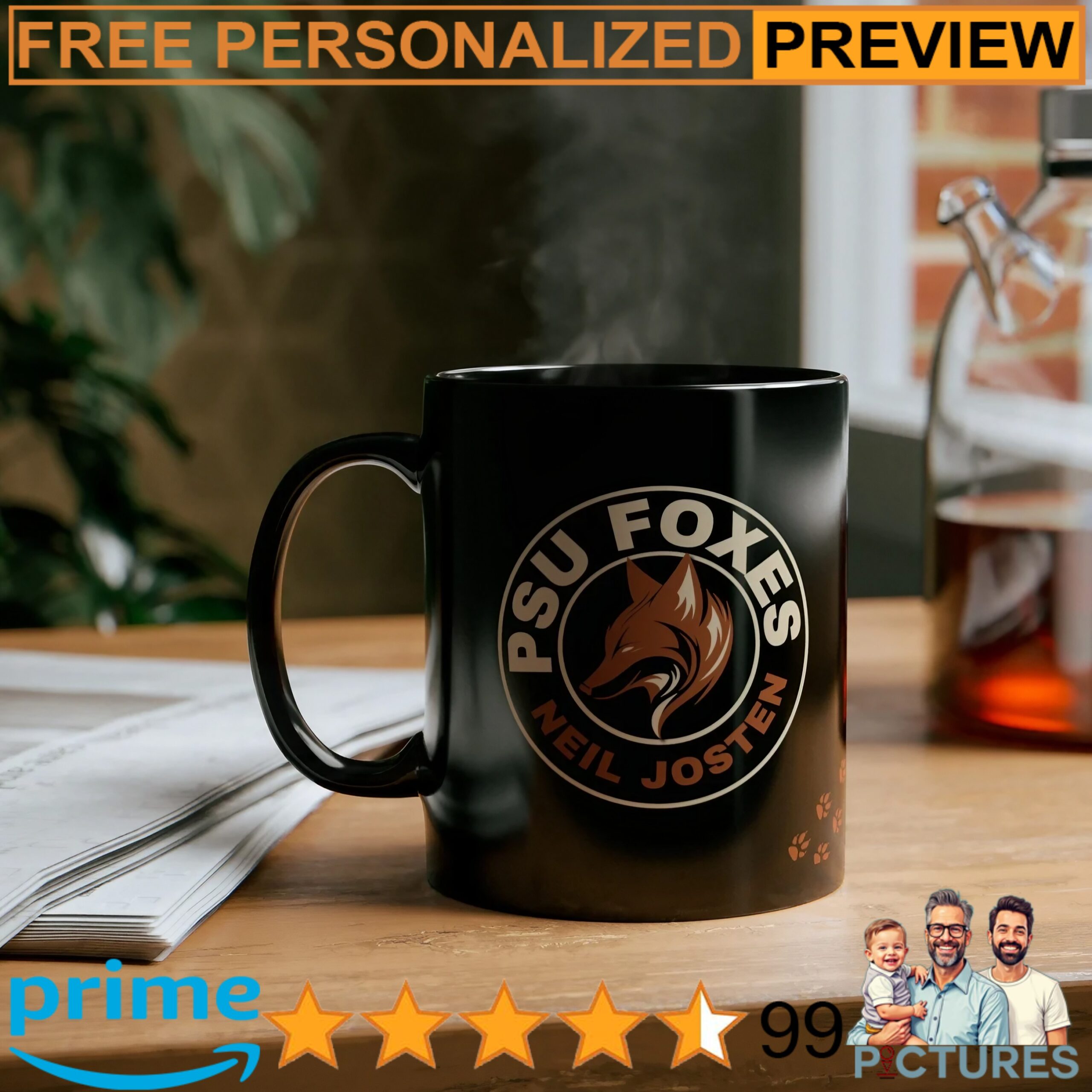 Neil Josten 10 AFTG Palmetto State University Foxes All For The Game Exy Mug