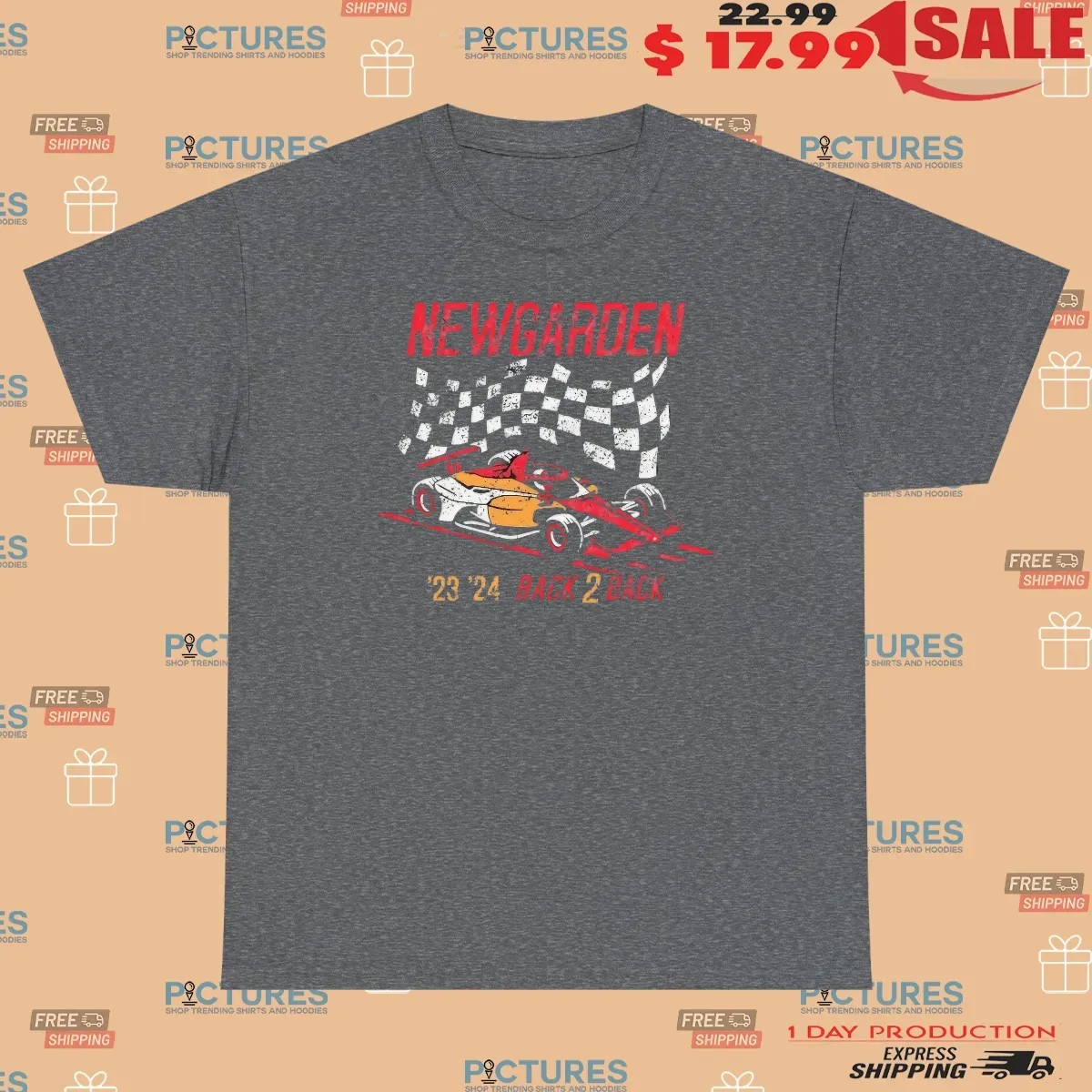New Garden Racing Back 2 Back Champion Checkered Flag Vintage T Shirt