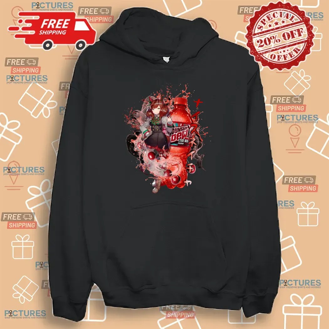 Nice Nature Uma Musume Mountain Dew Code Red Cherry Soda Mashup T Shirt