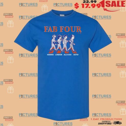 Nimmo Lindor Alonso Soto Fab Four Baseball Beatles Abbey Road Parody T Shirt
