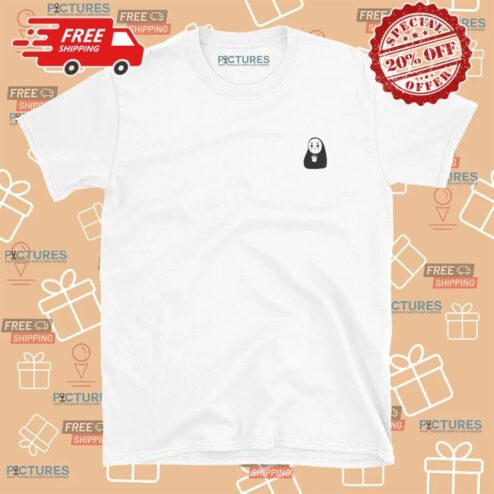 No Face Kaonashi Eating Noodles Cup Spirited Away Anime T Shirt