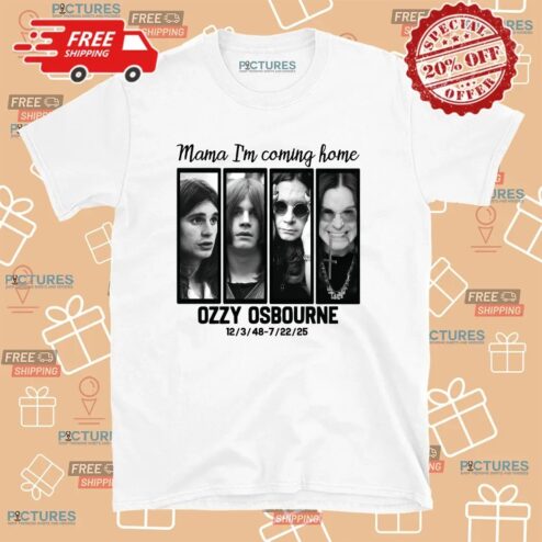 Ozzy Osbourne Mama I’m Coming Home Tribute Graphic Iconic Rock Legend Portraits T Shirt