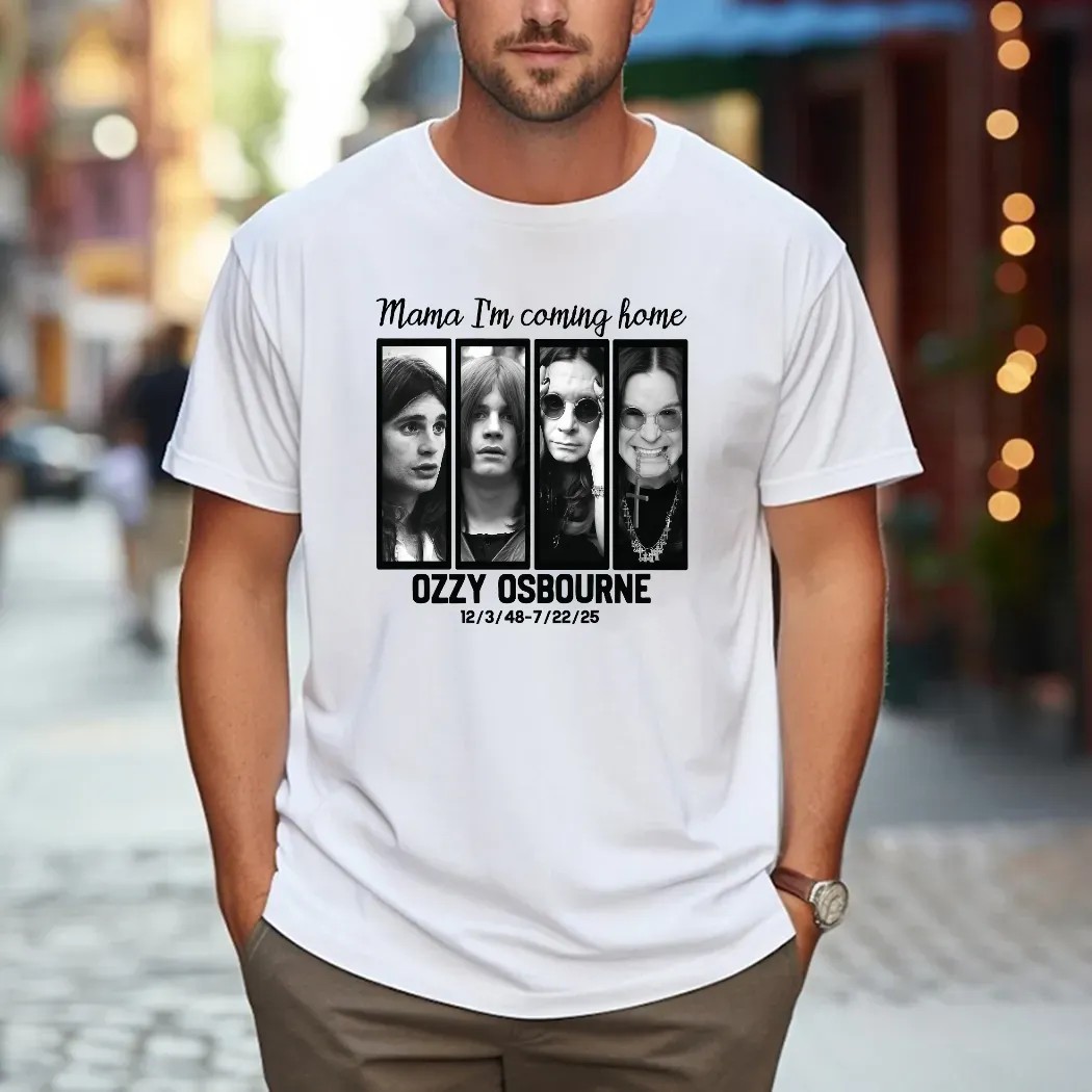 Ozzy Osbourne Mama I’m Coming Home Tribute Graphic Iconic Rock Legend Portraits T Shirt