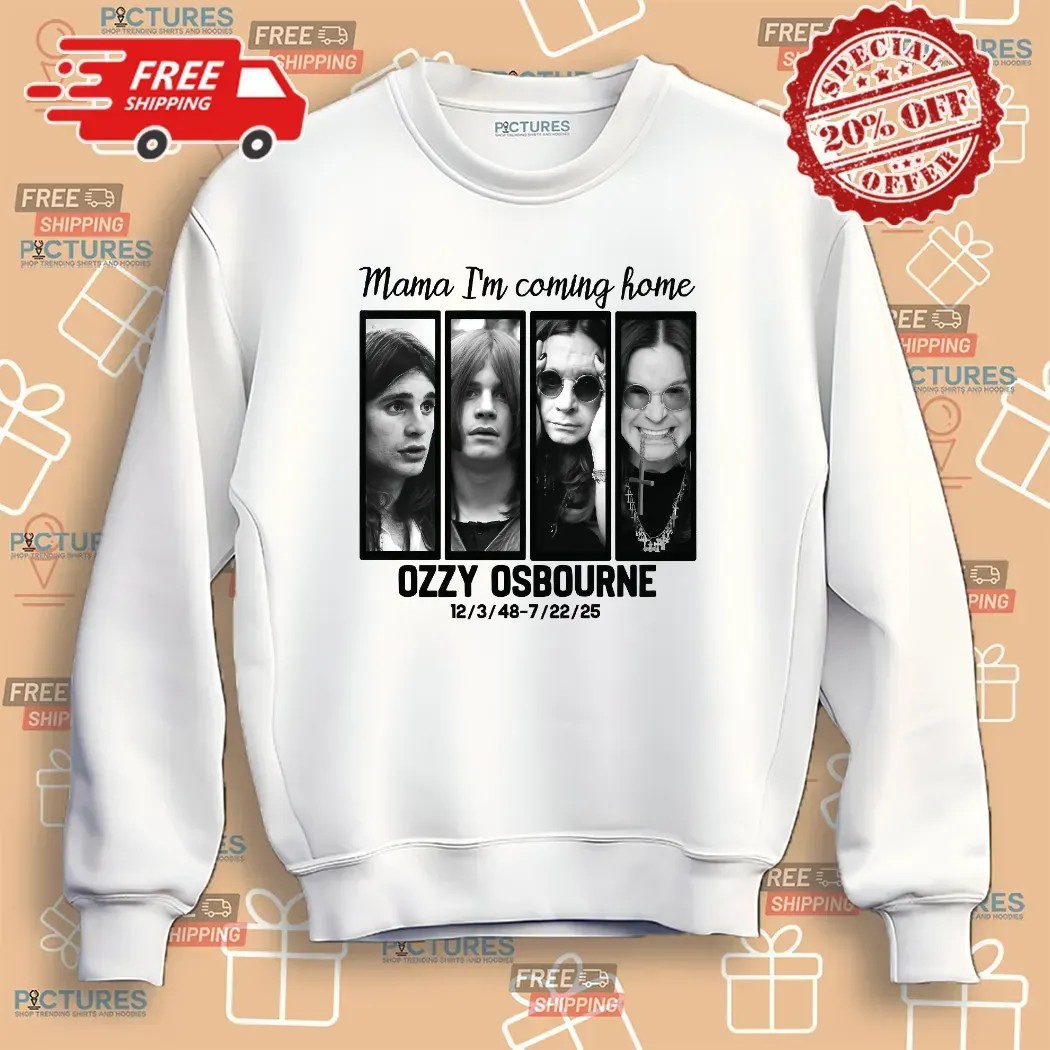 Ozzy Osbourne Mama I’m Coming Home Tribute Graphic Iconic Rock Legend Portraits T Shirt