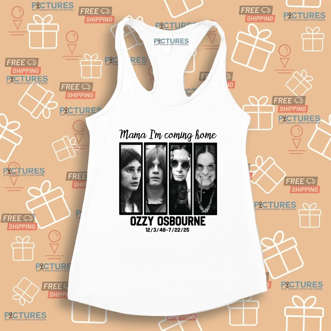 Ozzy Osbourne Mama I’m Coming Home Tribute Graphic Iconic Rock Legend Portraits T Shirt