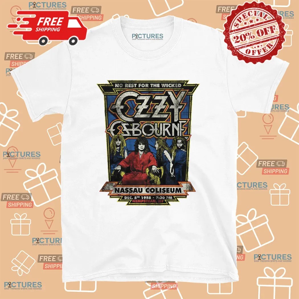 Ozzy Osbourne No Rest For The Wicked Nassau Coliseum 1988 T Shirt