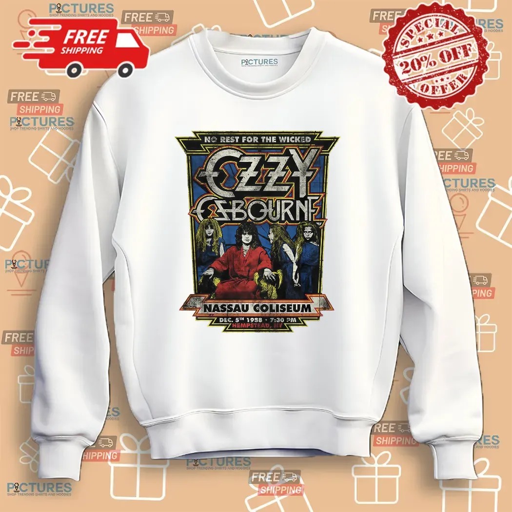 Ozzy Osbourne No Rest For The Wicked Nassau Coliseum 1988 T Shirt