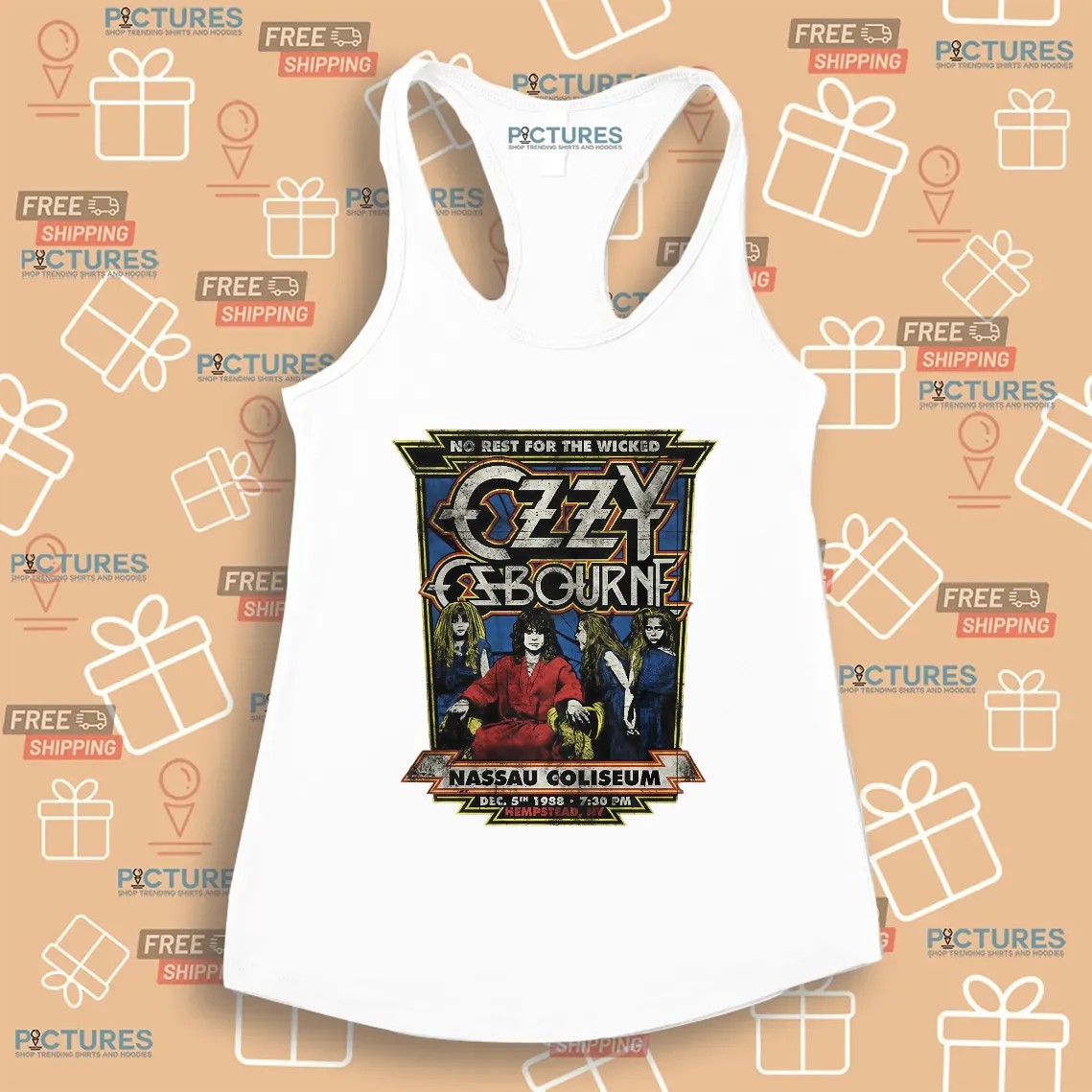 Ozzy Osbourne No Rest For The Wicked Nassau Coliseum 1988 T Shirt