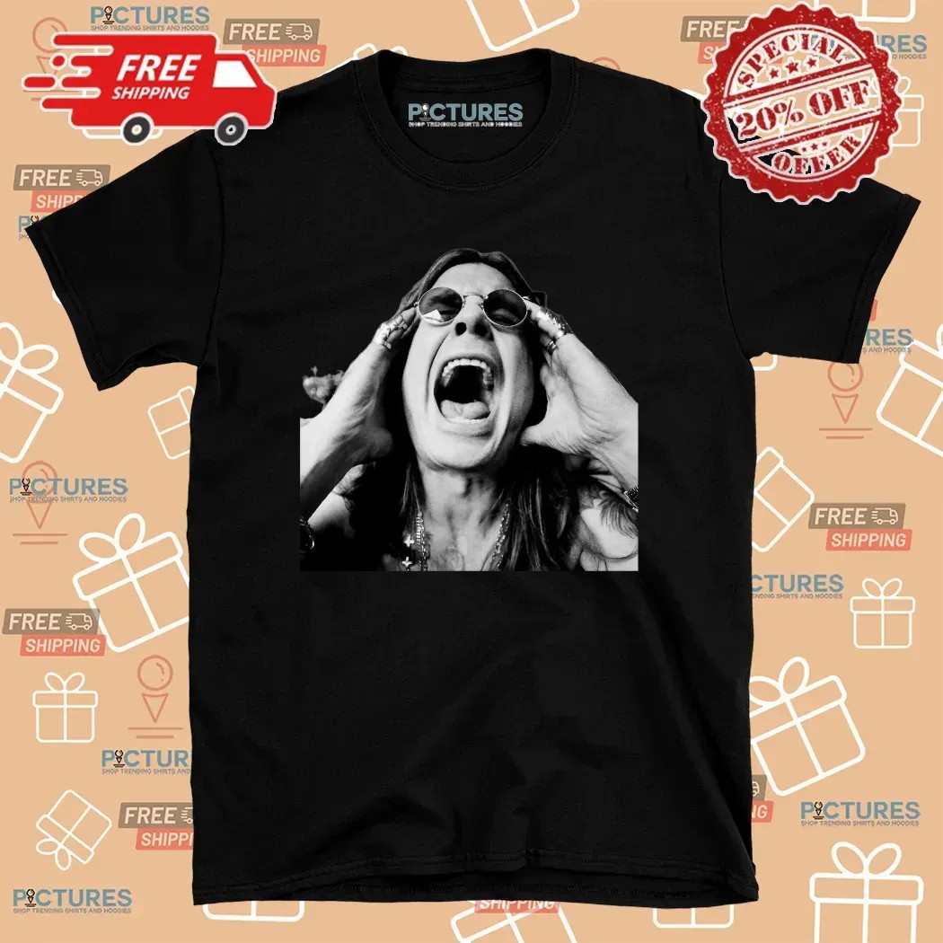 Ozzy Osbourne Screaming Photo Rip Ozzy 2025 T Shirt