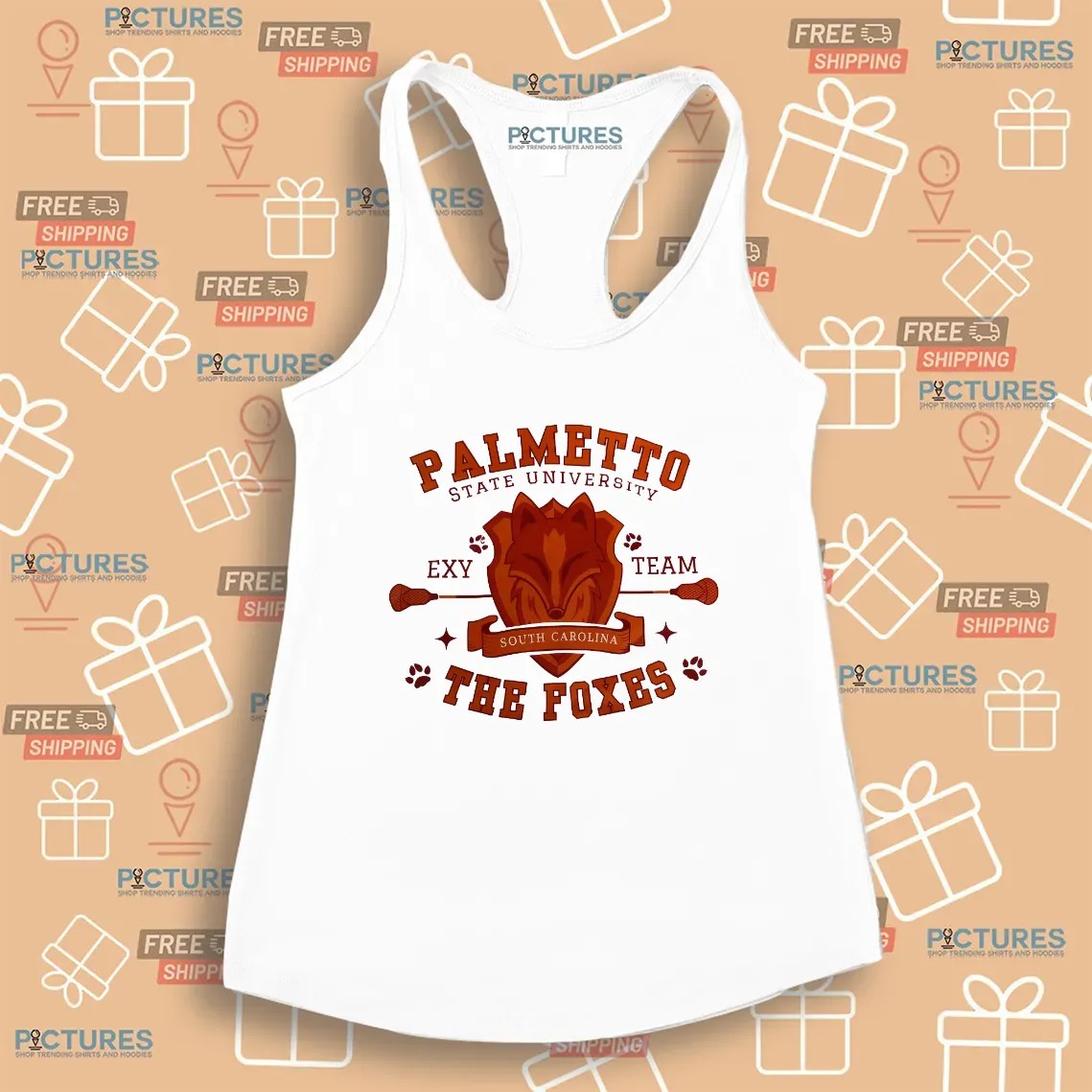 Palmetto State University Exy Team South Carolina The Foxes College Sports T Shirt