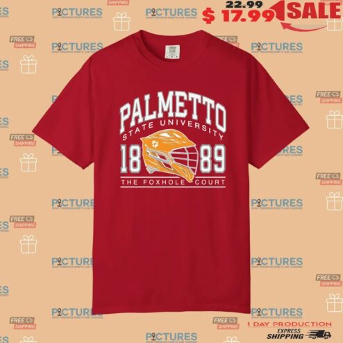 Palmetto State University The Foxhole Court Helmet T Shirt