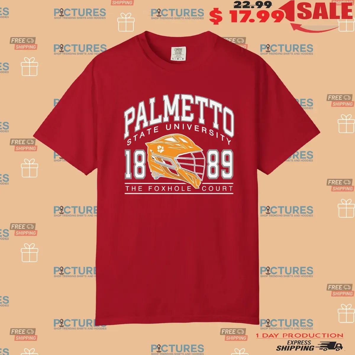 Palmetto State University The Foxhole Court Helmet T Shirt