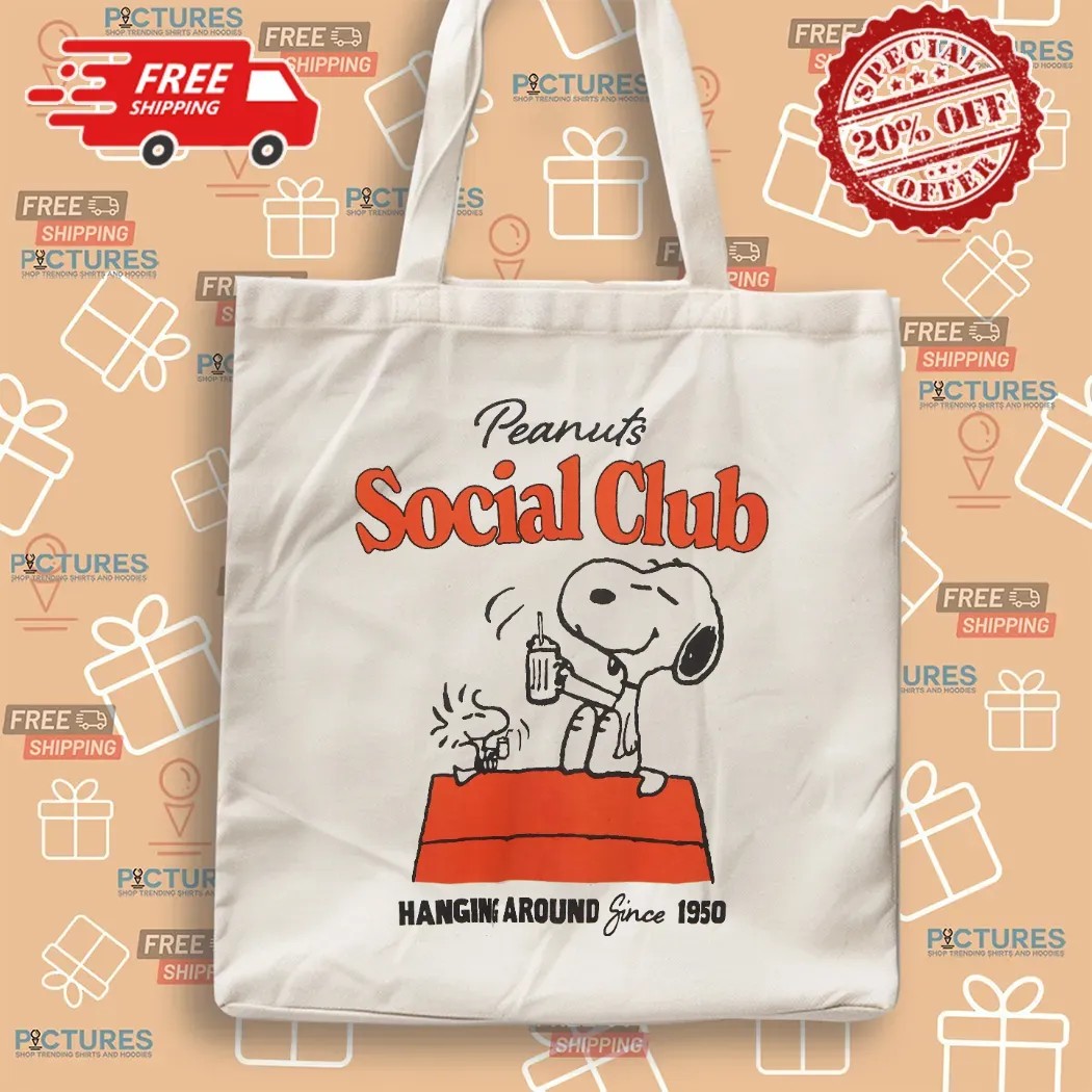 Peanuts Snoopy and Woodstock Social Club Hanging Around Since 1950 T Shirt