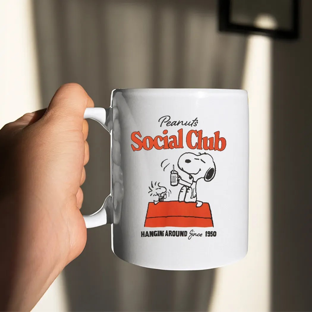 Peanuts Snoopy and Woodstock Social Club Hanging Around Since 1950 T Shirt