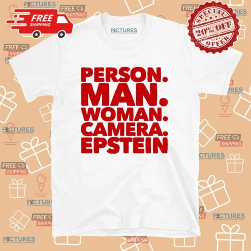 Person Man Woman Camera Epstein T Shirt