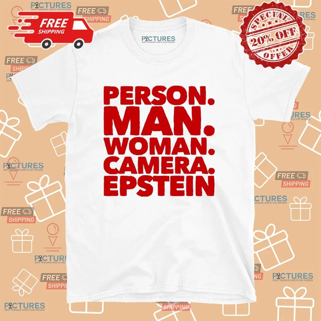 Person Man Woman Camera Epstein T Shirt