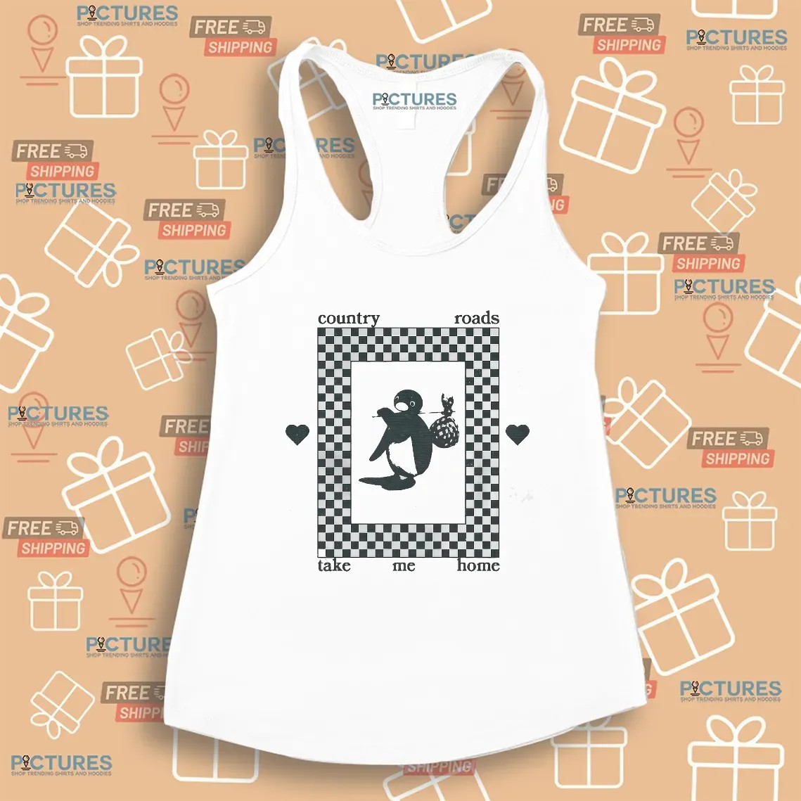 Pingu The Penguin Country Road Take Me Home Meme T Shirt