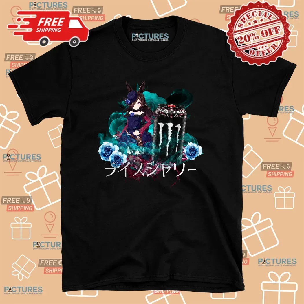Rice Shower Uma Musume Monster Energy Zero Sugar Mashup T Shirt