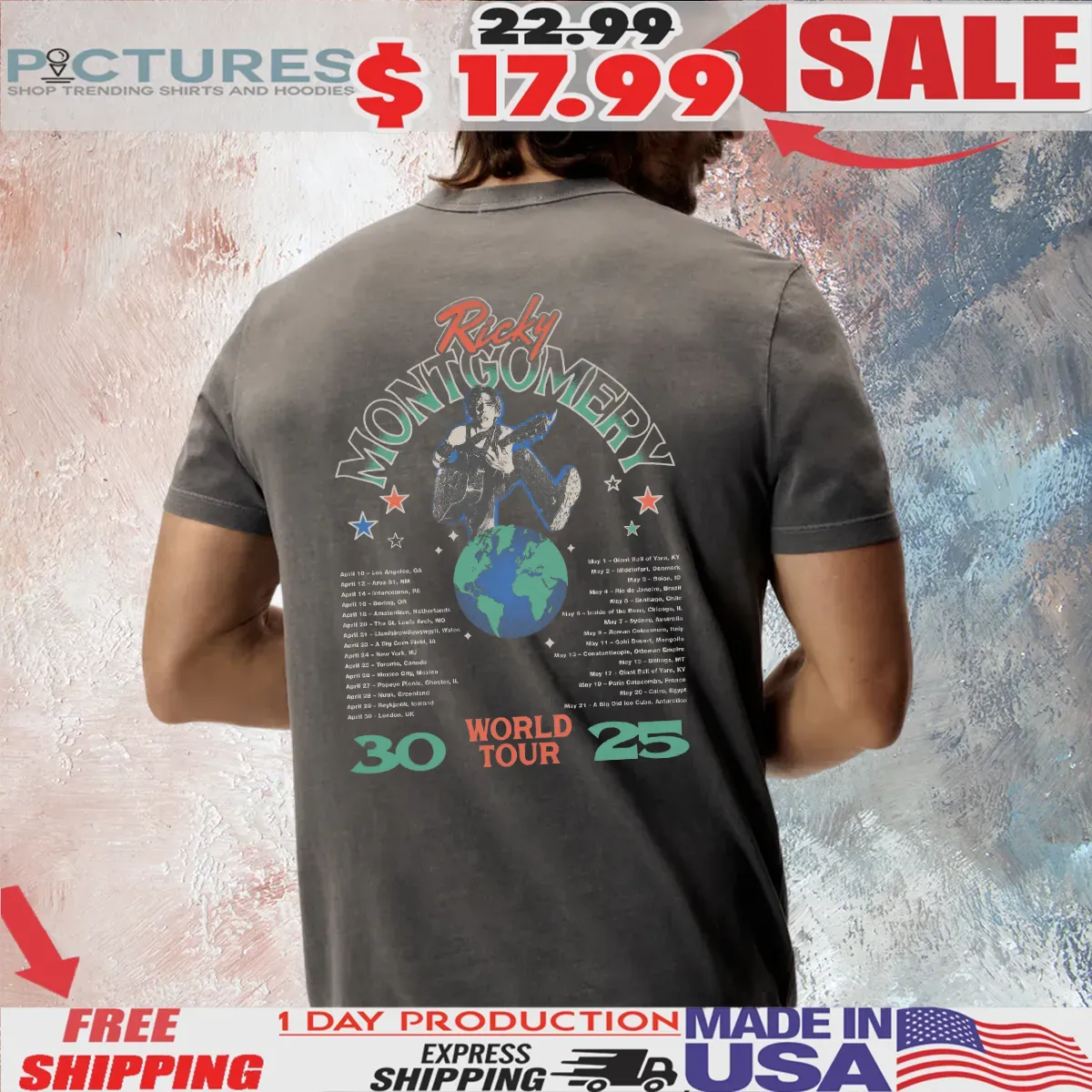 Ricky Montgomery On Tour Forever Schedule T Shirt Ricky Montgomery On Tour Forever Schedule T Shirt 1 Picturestees Customized Gifts